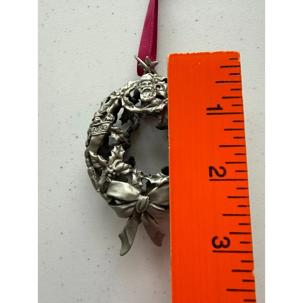 1993 Hallmark Glowing‎ Pewter Wreath 20th Anniversary Ornament Edition 1973-1993